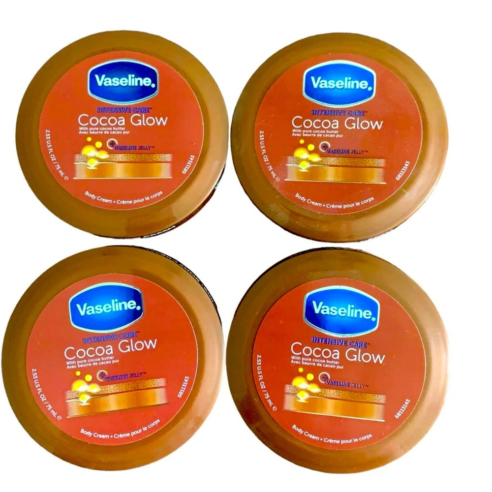 Vaseline Intensive Care Cocoa Glow Body Cream 2.53 oz Each (4 Ct.)
